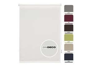 4040255306249 - Ondeco Tageslichtrollo Win ohne Bohren Klemmfix lichtdurchlässig und Blickdicht Farbe Weiß Größe 140x160 cm ohne Klemmträger