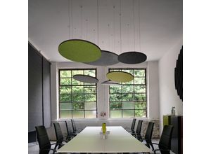 4040255336826 - Deckensegel-Set ceiling round Deckenträger Farbe lichtgrau Größe 100x100x25cm