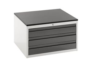 4040376926692 - Schubladenschrank mit Teleskopführungen Höhe 460 mm Schubladen 3 x 120 mm lichtgrau anthrazit Breite 770 mm RAU 4040376926692 - Schubladenschrank mit Teleskopführungen Höhe 460 mm Schubladen 3 x 120 mm lichtgrau anthrazit Breite 770 mm RAU