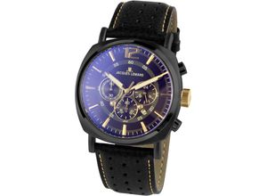 4040662135395 - Chronograph JACQUES LEMANS Lugano Armbanduhren schwarz (schwarz schwarz) Herren Quarzuhr Armbanduhr Herrenuhr Datum Stoppfunktion