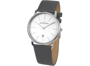 4040662138105 - Quarzuhr JACQUES LEMANS Classic Armbanduhren grau Herren Quarzuhren Armbanduhr Herrenuhr Datum gehärtetes Crystexglas