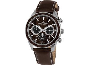 4040662163350 - Solaruhr JACQUES LEMANS Eco Power Solar Wood 1-2115C Armbanduhren braun (dunkelbraun) Herren Solaruhren Armbanduhr Herrenuhr Datum Stoppfunktion Holz-Zifferblatt