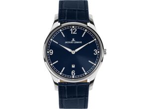 4040662164807 - Quarzuhr JACQUES LEMANS London 1-2128C Armbanduhren blau (dunkelblau) Herren Armbanduhr Herrenuhr Datum Leuchtzeigergehärtetes Crystexglas