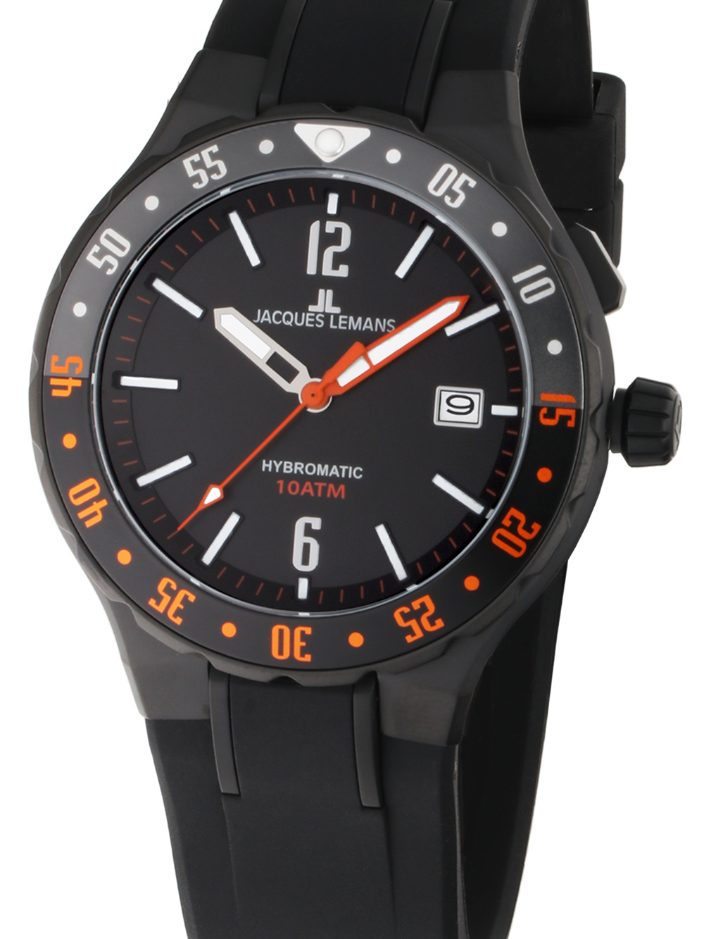 4040662165101 - Kineticuhr JACQUES LEMANS Hybromatic 1-2109D Armbanduhren schwarz Jacques Lemans