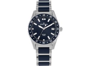 4040662170075 - Keramikuhr JACQUES LEMANS Liverpool 42-10B Armbanduhren blau (blau silberfarben) Herren Quarzuhren Quarzuhr Armbanduhr Herrenuhr Datum Leuchtzeiger