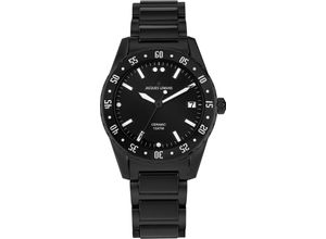 4040662172048 - Keramikuhr JACQUES LEMANS Liverpool 42-12D Armbanduhren schwarz Damen Quarzuhren Quarzuhr Armbanduhr Damenuhr Datum Leuchtzeiger