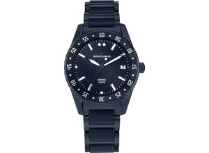 4040662172055 - Keramikuhr JACQUES LEMANS Liverpool 42-12E Armbanduhren blau (dunkelblau) Damen Quarzuhr Armbanduhr Damenuhr Datum EdelstahlarmbandKeramik