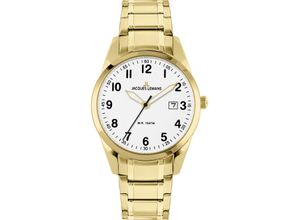 4040662175940 - Quarzuhr JACQUES LEMANS Vienna 1-2002V Armbanduhren goldfarben Herren Quarzuhren Armbanduhr Herrenuhr Datum Leuchtzeigergehärtetes Crystexglas