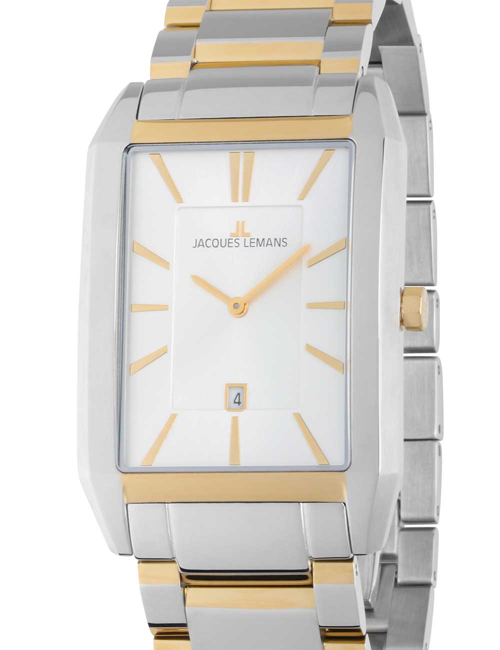 4040662177487 - Quarzuhr JACQUES LEMANS 1-2160L Armbanduhren silberfarben (silberfarben goldfarben) Herren Armbanduhr Herrenuhr Datum Edelstahlarmband