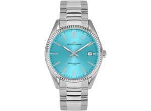 4040662179733 - Quarzuhr JACQUES LEMANS Derby Armbanduhren silberfarben (silberfarben hellblau) Herren Armbanduhr Herrenuhr Datum Leuchtzeigergehärtetes Crystexglas