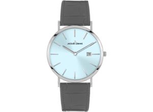 4040662180043 - Quarzuhr JACQUES LEMANS Nizza Armbanduhren grau hellblau Damen Quarzuhren