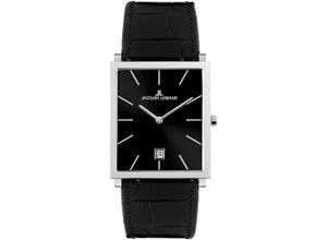 4040662180425 - Quarzuhr JACQUES LEMANS Nizza Armbanduhren schwarz (schwarz silberfarben) Damen Quarzuhren Armbanduhr Damenuhr Herrenuhr Datum unisex