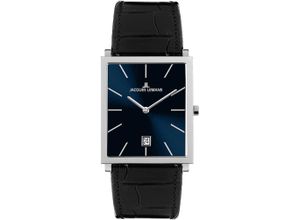 4040662180432 - Quarzuhr JACQUES LEMANS Nizza Armbanduhren schwarz (schwarz dunkelblau) Damen Quarzuhren Armbanduhr Damenuhr Herrenuhr Datum unisex