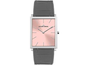 4040662180548 - Quarzuhr JACQUES LEMANS Nizza Armbanduhren grau (grau rosa) Damen Quarzuhren Armbanduhr Damenuhr Mineralglas mit Saphirbeschichtung