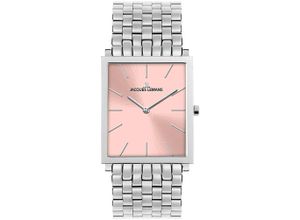 4040662180609 - Quarzuhr JACQUES LEMANS Nizza Armbanduhren silberfarben (silberfarben rosa) Damen Quarzuhren Armbanduhr Damenuhr Mineralglas mit Saphirbeschichtung