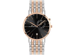 4040662180678 - Quarzuhr JACQUES LEMANS Nizza Armbanduhren goldfarben (roségoldfarben) Damen Quarzuhren Armbanduhr Damenuhr Herrenuhr Datum bicolor unisex