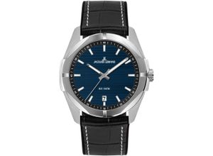 4040662180708 - Quarzuhr JACQUES LEMANS Monte Carlo Armbanduhren schwarz (schwarz dunkelblau) Herren Quarzuhren Armbanduhr Herrenuhr Datum Leuchtzeigergehärtetes Crystexglas