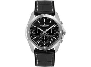 4040662180920 - Chronograph JACQUES LEMANS Monte Carlo Armbanduhren schwarz (schwarz schwarz) Herren Quarzuhren Quarzuhr Armbanduhr Herrenuhr Datum Stoppfunktion