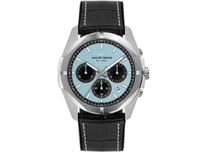 4040662180968 - Chronograph JACQUES LEMANS Monte Carlo Armbanduhren schwarz (schwarz hellblau) Herren Quarzuhren Quarzuhr Armbanduhr Herrenuhr Datum Stoppfunktion