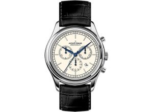 4040662181347 - Chronograph JACQUES LEMANS St Moritz Armbanduhren schwarz (schwarz beige) Herren Quarzuhren Quarzuhr Armbanduhr Herrenuhr Datum Stoppfunktion