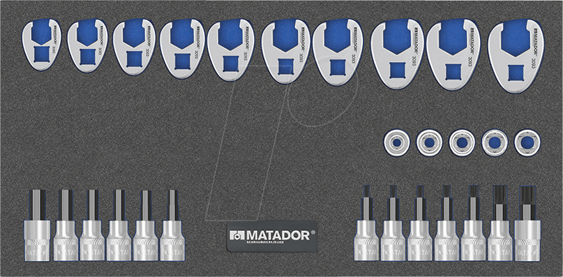 4040674218215 - Matador 81643093 Außen-Sechsrund (TX) Innen-Sechsrund (TX) Innen-Sechskant Einsteck-Maulschlüssel Schraubendrehereinsatz-Set 4 mm 5 mm 6 mm 7 mm 8 mm