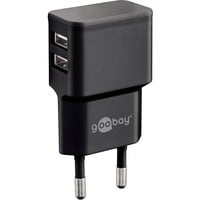 4040849449512 - USB-A-Adapter - USB-A-Ladegerät - CEE 7 16 - USB-A-Adapter - 2 Anschlüsse - 2400mA - 12W - schwarz