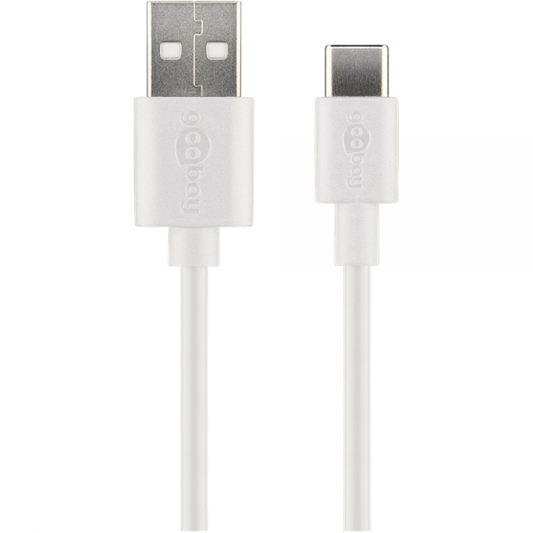 4040849455636 - Usb-c™ charging and sync cable 1 m white - suitable for devices with a usb-c™ port white (45563) - Goobay