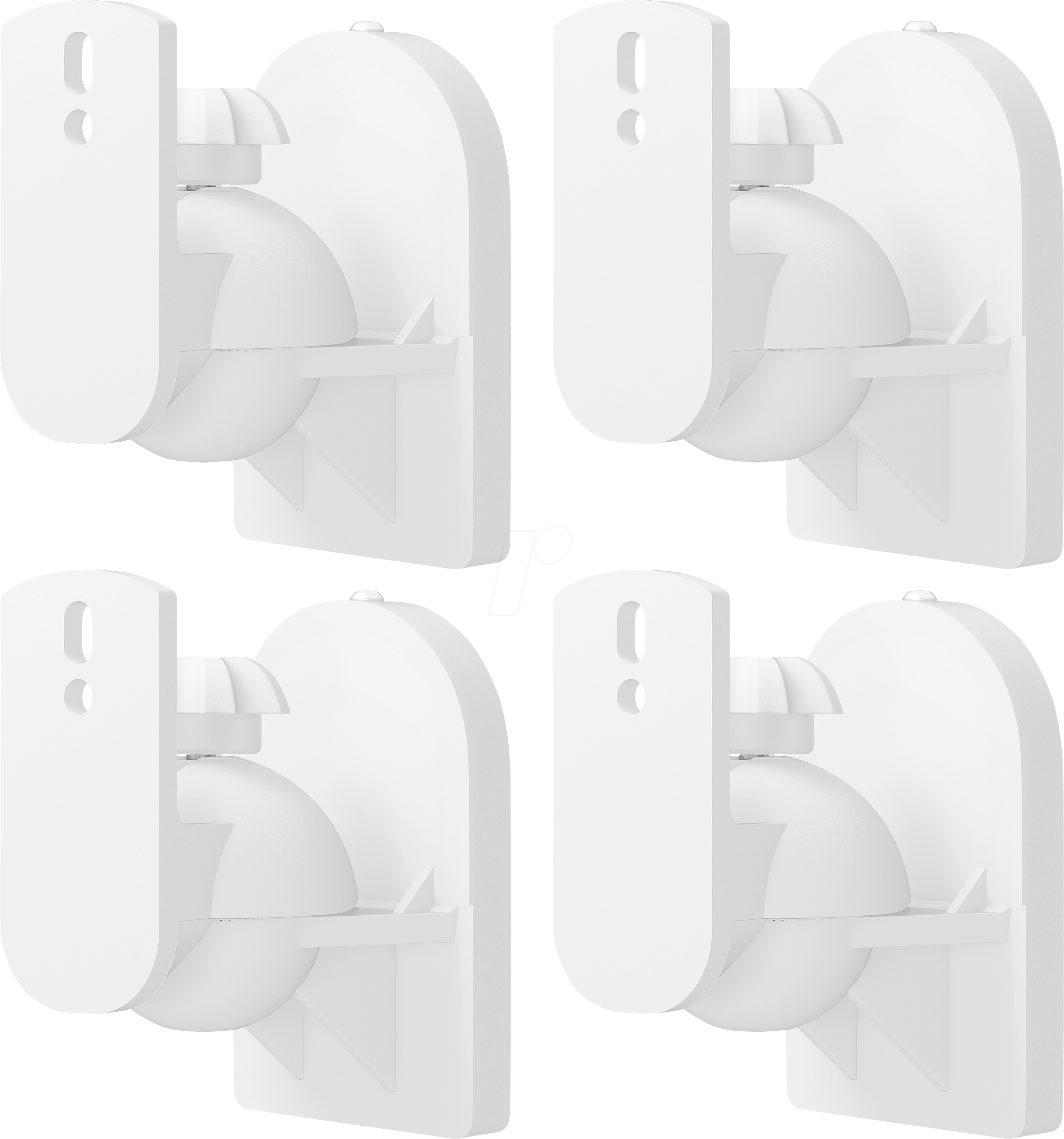 4040849493928 - GOOBAY 49392 - Lautsprecher Wandhalterung 4er Set max 35 Kg weiß