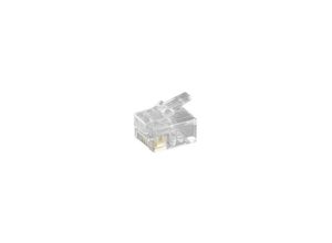 4040849502514 - Goobay - wentronic Modular-Stecker Cat3 RJ12 26-22AWG fl litz fLitzenleiter fFlachkab farblos 50251 - farblos