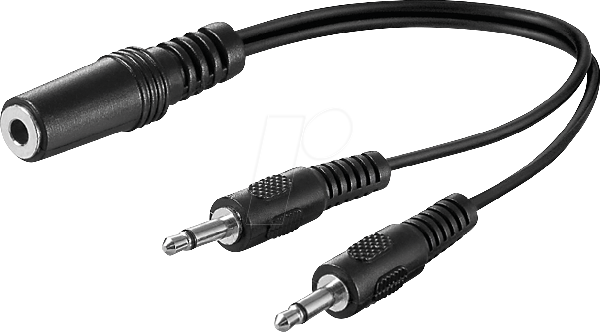 4040849504723 - GOOBAY 50472 - Adapter Klinke Stereo Buchse   2x Mono-Stecker