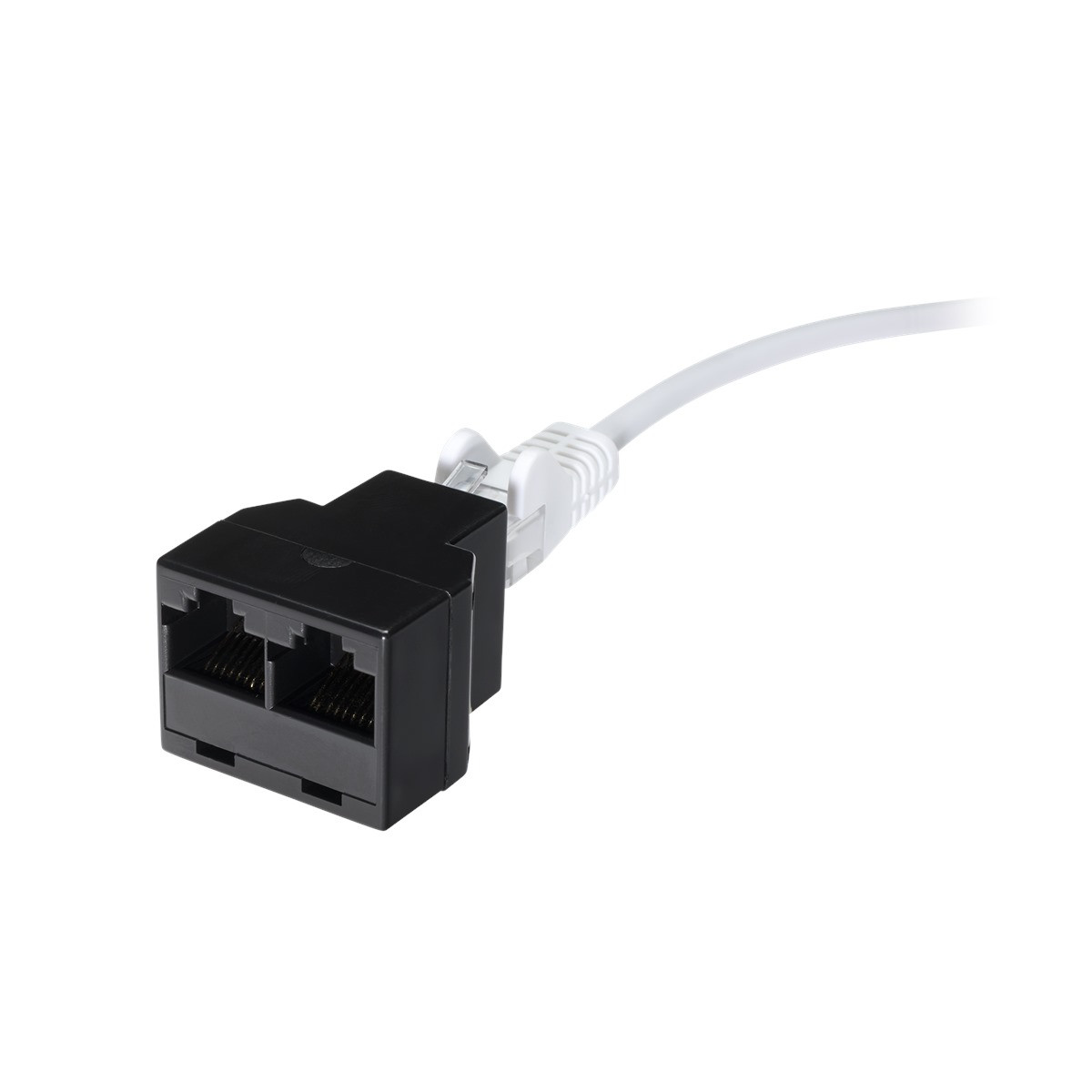 4040849505942 - Isdn T-Adapter 2x RJ45 Buchse schwarz - Goobay