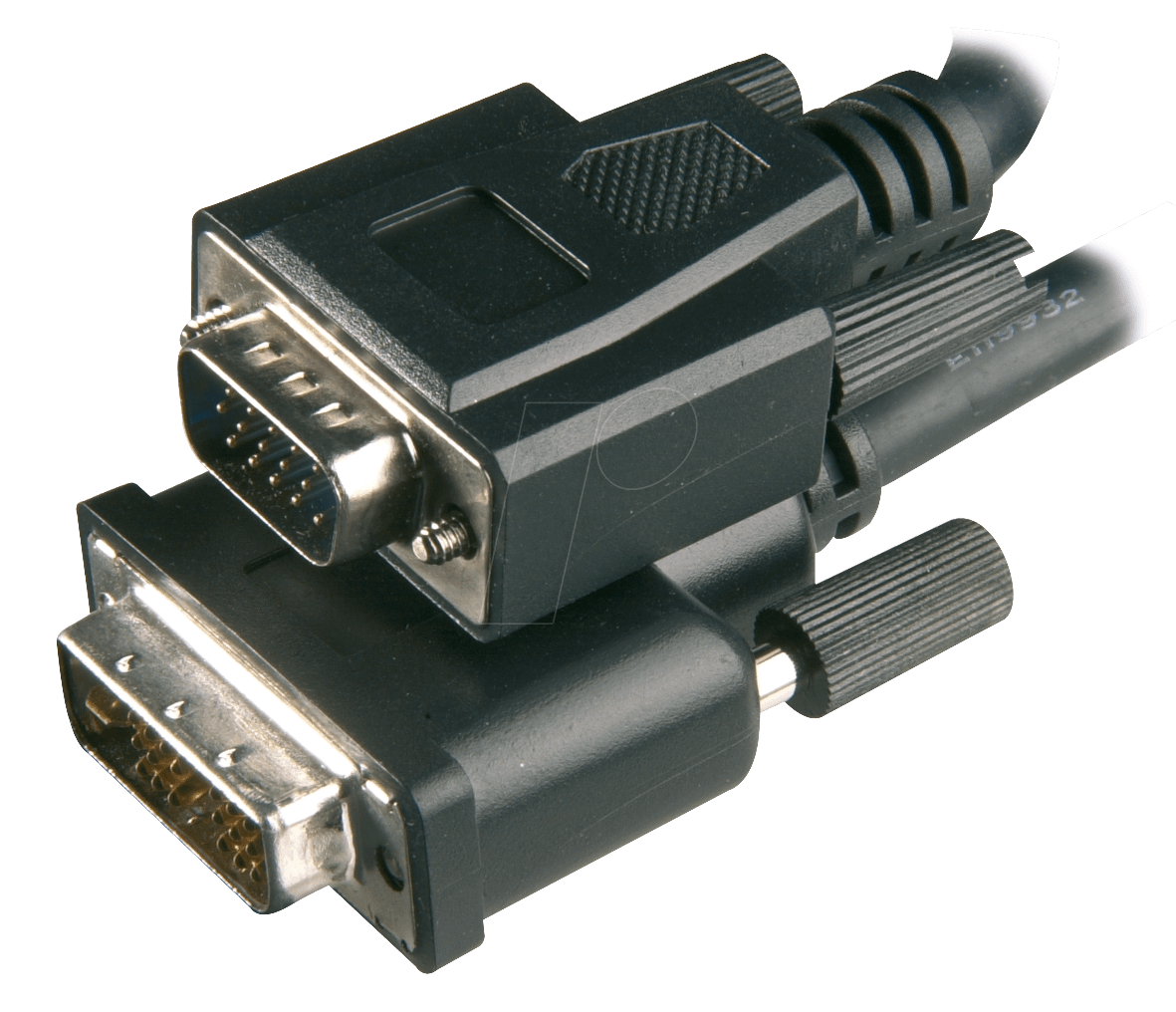 4040849509919 - Dvi-i vga Full HD-Kabel vernickelt - DVI-A-Stecker (12+5 pin) VGA-Stecker (15-polig) 3 m (50991) - Goobay