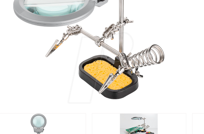 4040849512261 - GOOBAY 51226 - Platinenhalter mit LED Lupe mit Standfuß helfende Hand 4040849512261 - GOOBAY 51226 - Platinenhalter mit LED Lupe mit Standfuß helfende Hand