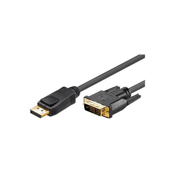 4040849519611 - DisplayPort   DVI Anschlusskabel [1x DisplayPort Stecker - 1x DVI-Stecker 24+1pol] 2 m Schwarz 2 Meter