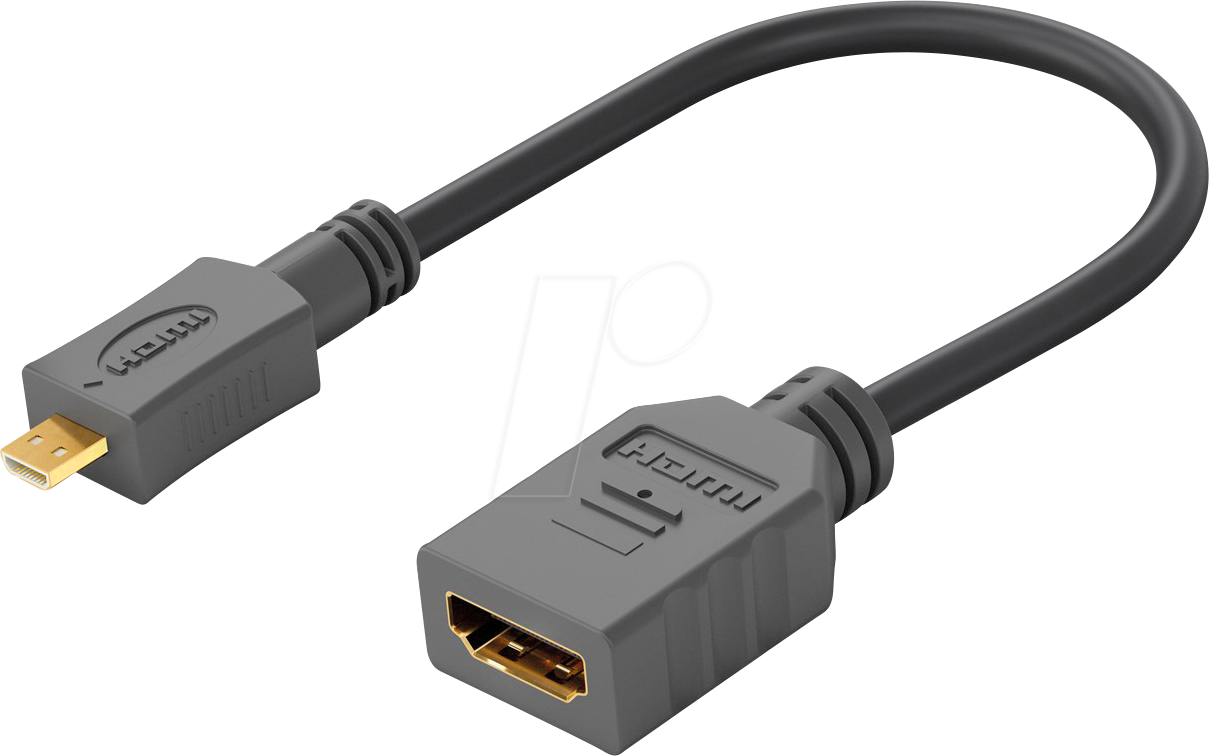 4040849586835 - GOOBAY 58683 - HDMI Adapter HDMI Micro D Stecker auf HDMI Buchse