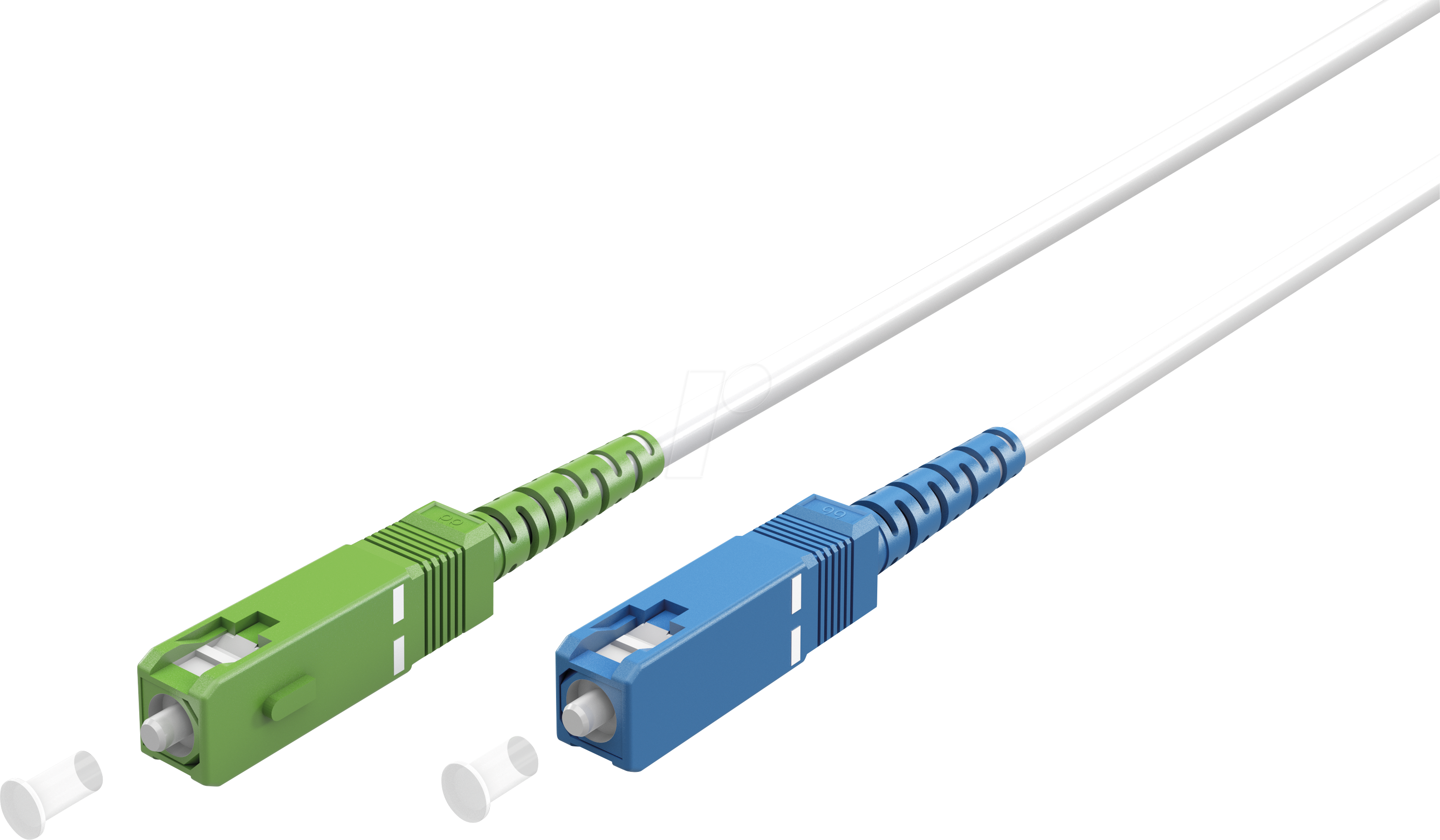 4040849596186 - GOOBAY 59618 - Simplex LWL Patchkabel SC-APC (8°)SC-UPC weiß 10 m