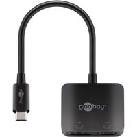 4040849601729 - GOOBAY 60172 - Adapter USB C  > 1x DP 1x HDMI 4K@60 Hz 12 cm