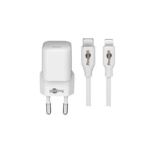 4040849610844 - GOOBAY 61084 - USB (PD)-Ladegerät 5-12 V 3 A 20 W Lightning weiß