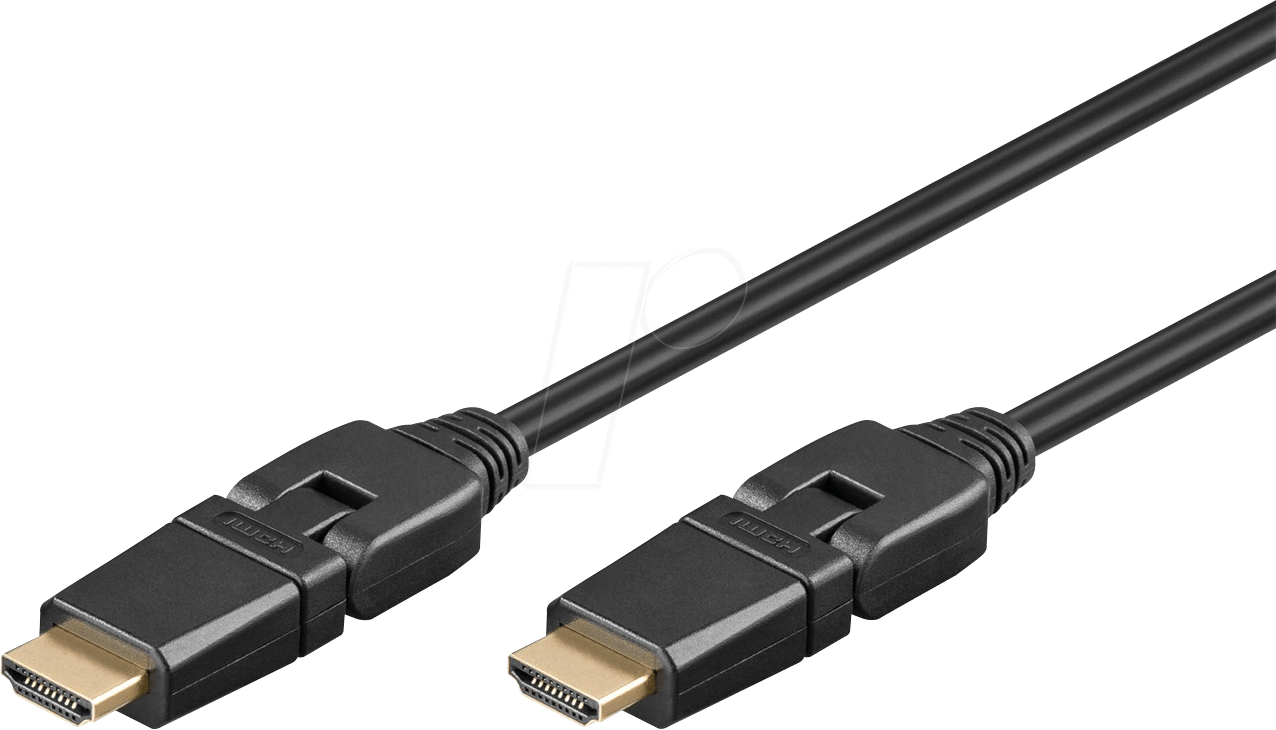 4040849612893 - GOOBAY 61289 - HDMI Kabel Stecker Stecker 360° 4K 60 Hz 3 m