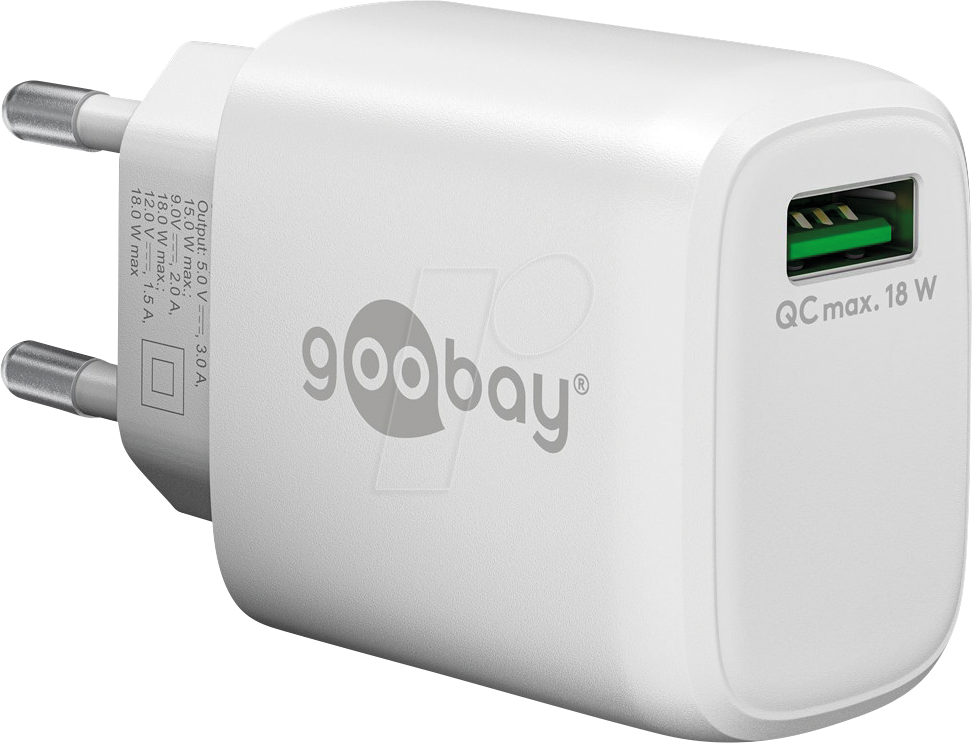 4040849616723 - GOOBAY 61672 - USB-Ladegerät18 W 1x USB-A (QC) weiß