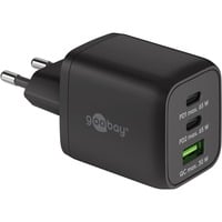 4040849647536 - GOOBAY 64753 - USB-Ladegerät 65 W 1x USB-A (QC) 2x USB-C (PD) GaN schwarz