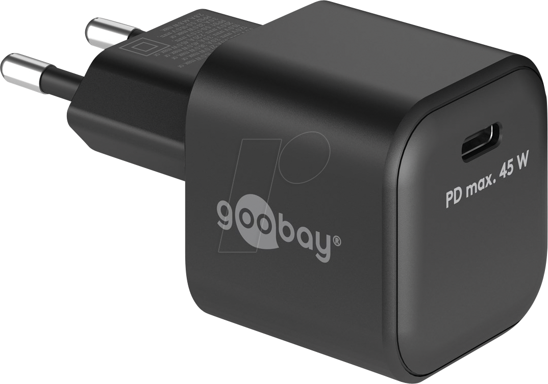 4040849653315 - GOOBAY 65331 - USB-Ladegerät 45 W 1x USB-C (PD) GaN schwarz