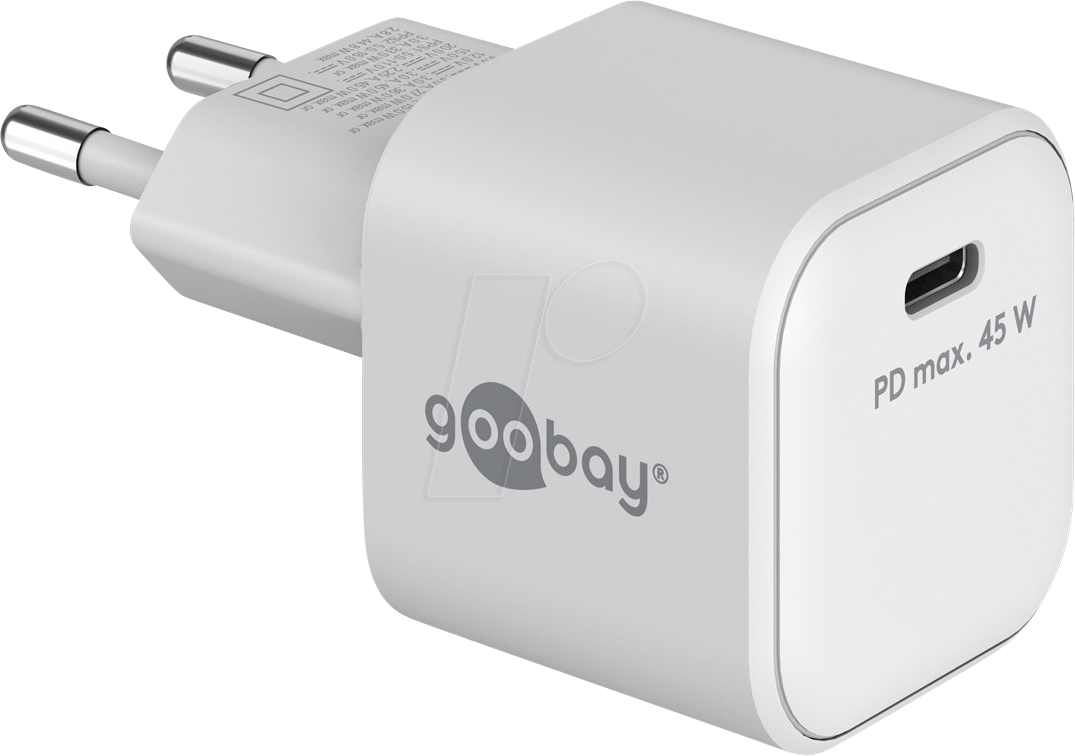 4040849653322 - GOOBAY 65332 - USB-Ladegerät 45 W 1x USB-C (PD) GaN weiß