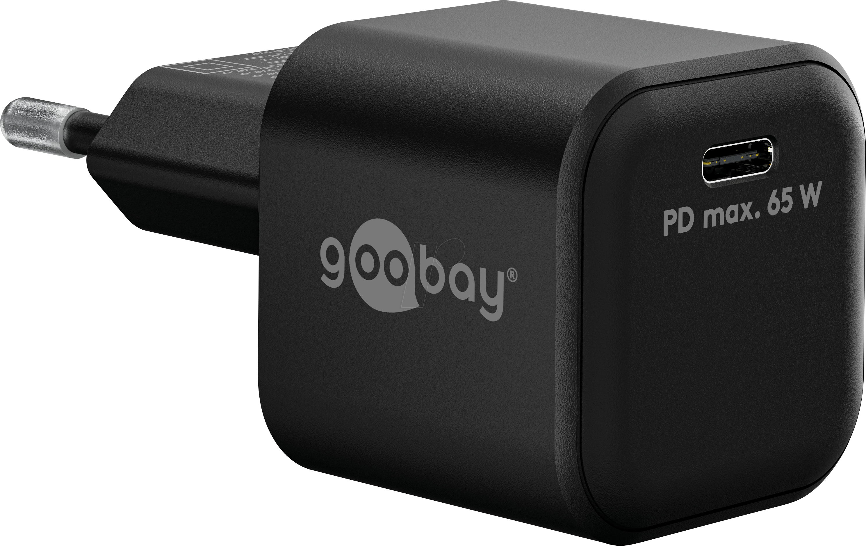 4040849653698 - GOOBAY 65369 - USB-Ladegerät 65 W 1x USB-C (PD) GaN schwarz