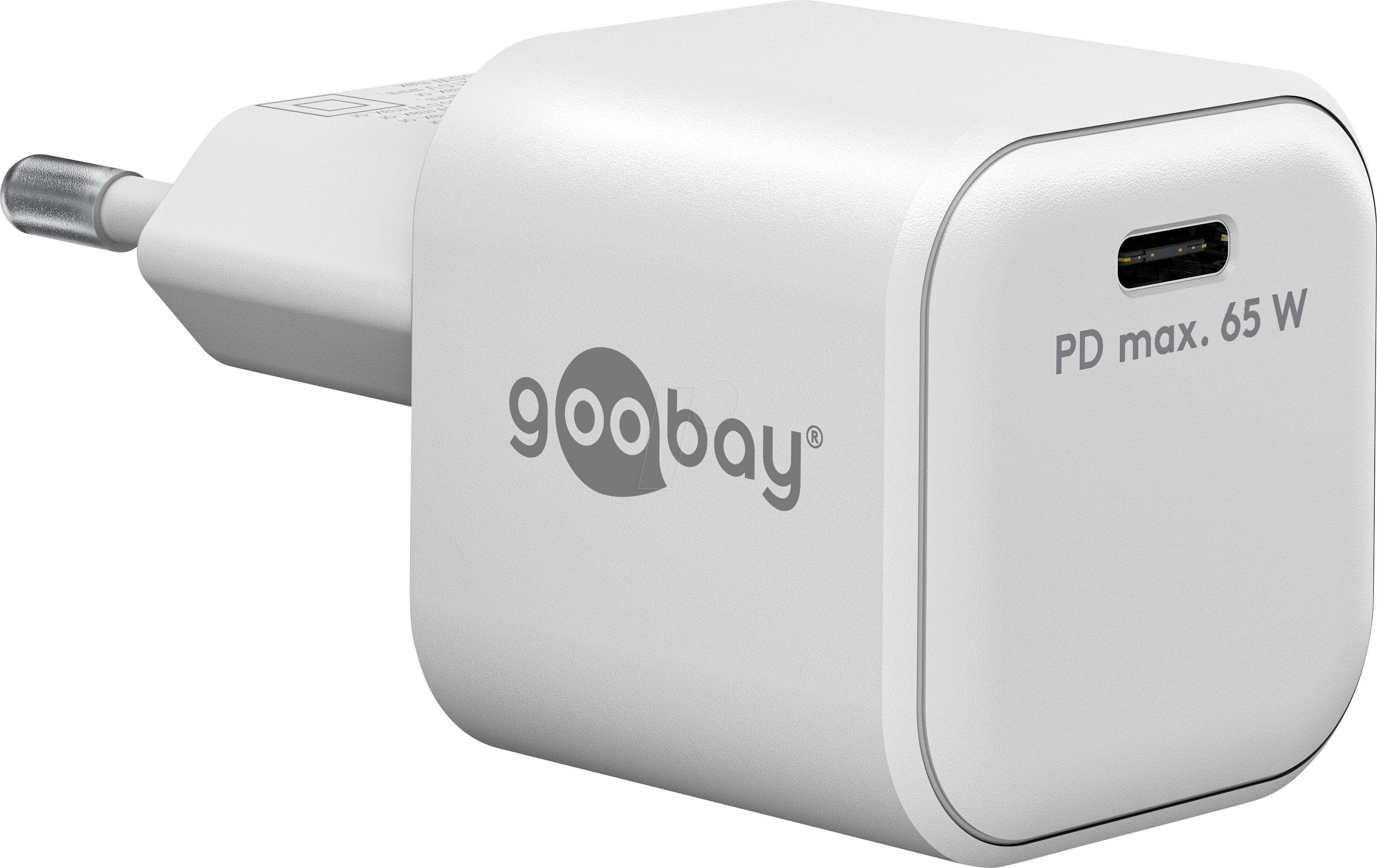 4040849653704 - GOOBAY 65370 - USB-Ladegerät 65 W 1x USB-C (PD) GaN weiß