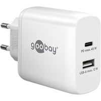 4040849654121 - GOOBAY 65412 - USB-Ladegerät 45 W 1x USB-A 1x USB-C (PD) GaN weiß