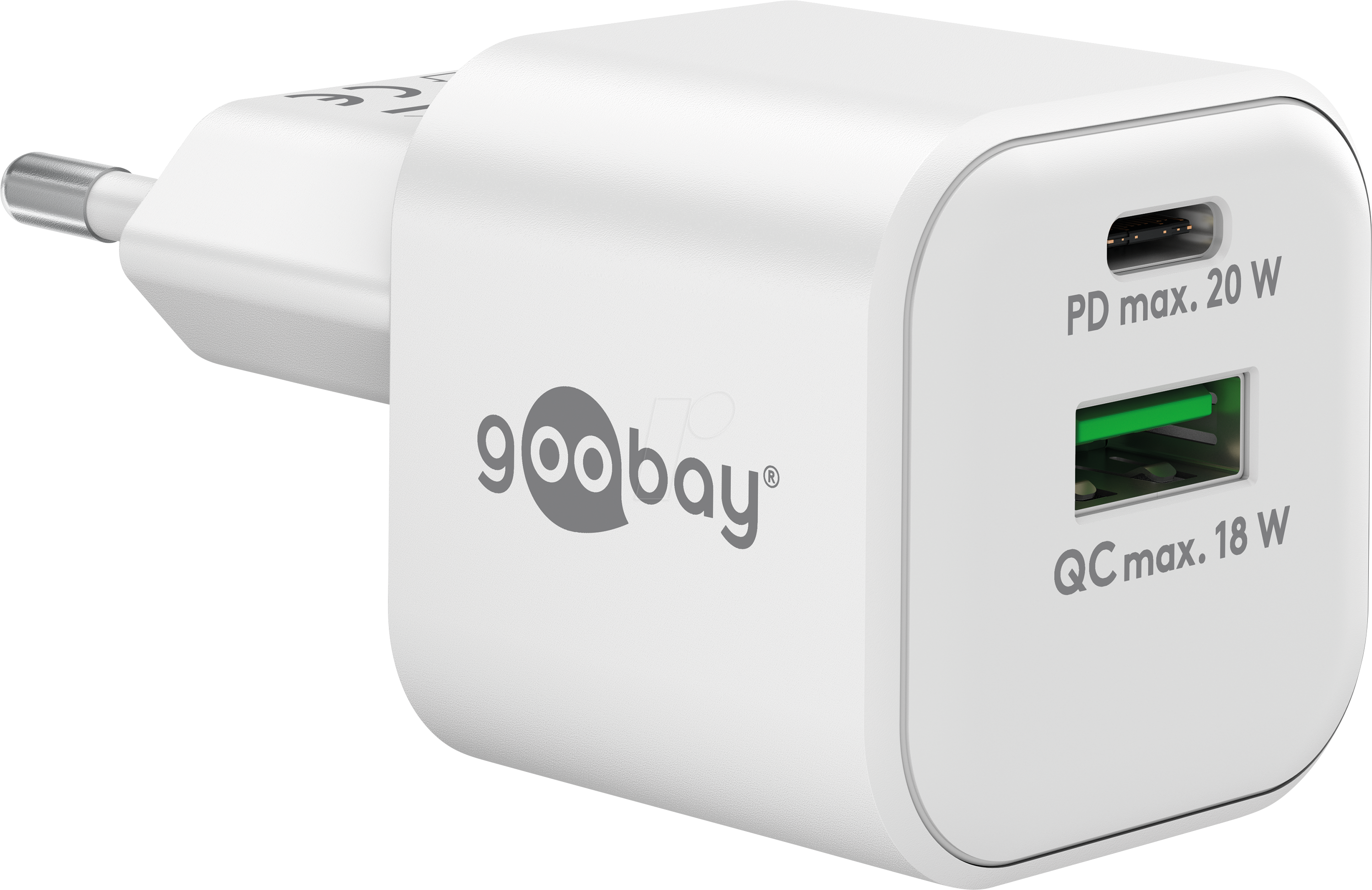 4040849658655 - GOOBAY 65865 - USB-Ladegerät 20 W 1x USB-C 1x USB-A weiß