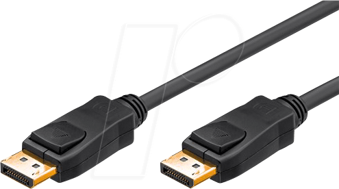 4040849659232 - Goobay DisplayPort 12m M M 2m DisplayPort DisplayPort Schwarz - DisplayPort Kabel (2m DisplayPort DisplayPort Stecker Stecker Gold)