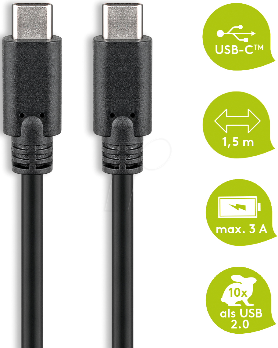 4040849665073 - GOOBAY 66507 - Kabel USB 30 C-Stecker > C-Stecker 15 m