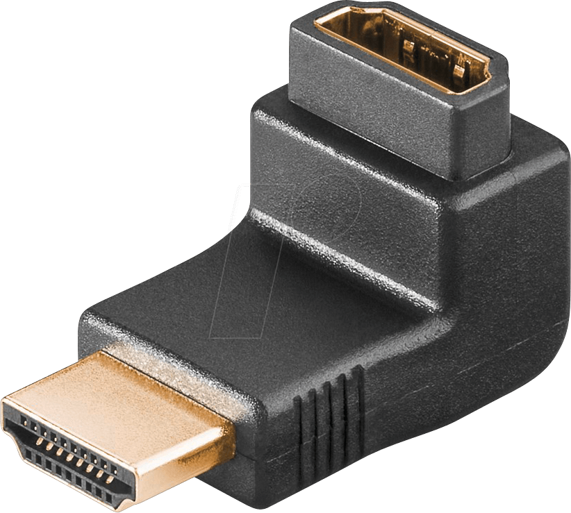 4040849687822 - GOOBAY 68782 - Adapter HDMI Stecker auf HDMI Buchse 90° oben